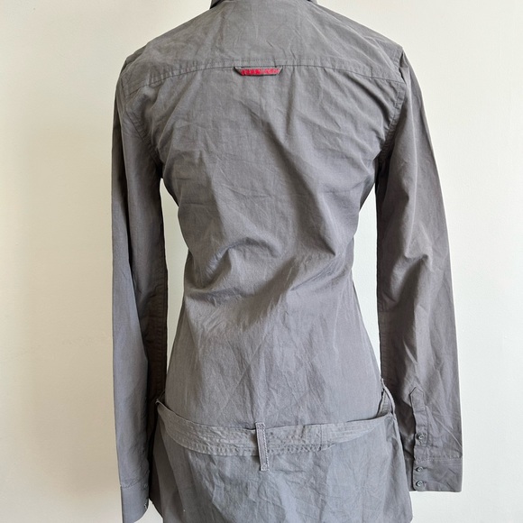 SuperDry Fitted Button Down Belted Cotton Woman's Shirtdress Small - Picture 3 of 8